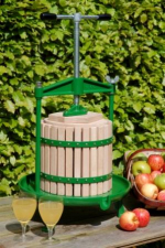 12 litre press in garden with apples