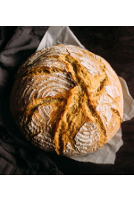 Fresh loaf of artisan bread