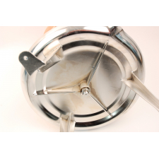 Underside view of stainless steel press base.