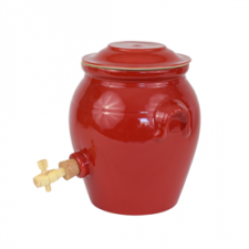 Red Vinegar Pot with tap