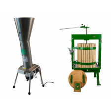36 Litre Cross Beam Fruit Press and Stainless Steel Mill Combo