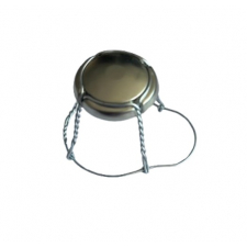 Silver champagne cork wire with muzzle