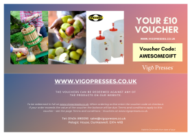 Vigo Presses - Gift Vouchers , available in £10, £20 and £50