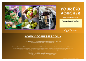 £50 Vigo Presses Gift Voucher
