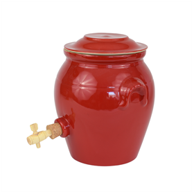 Red Vinegar Pot with tap