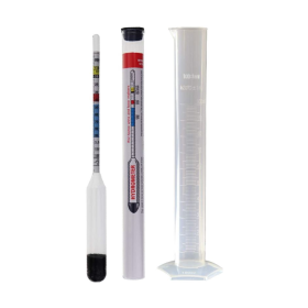Stevenson Reeves hydrometer and hydrometer jar