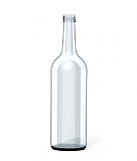 750ml Clear Mineral Bottle without cap on