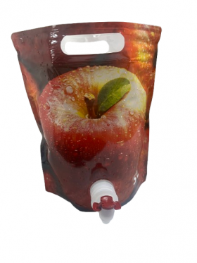 3 litre pouch with red apple print