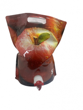 5 litre pouch with red apple print
