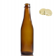 330ml 'Vichy' amber beer bottle with gold caps