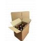 Cardboard box containing a dozen 500ml juice mineral bottles Cardboard box containing a dozen 500ml juice mineral bottles