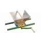 Traditional apple scratter with steel hopper and painted metal frame. Traditional apple scratter with steel hopper and painted metal frame.