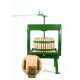 20 litre cider press painted green with solid wood press cage. 20 litre cider press painted green with solid wood press cage.